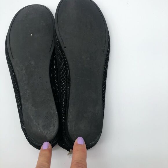 Fs/New York Glittery Black Flats sz9.5 - Picture 6 of 7